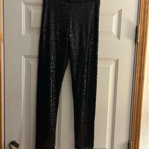 GB Girls Elegant Black Sequin Pants